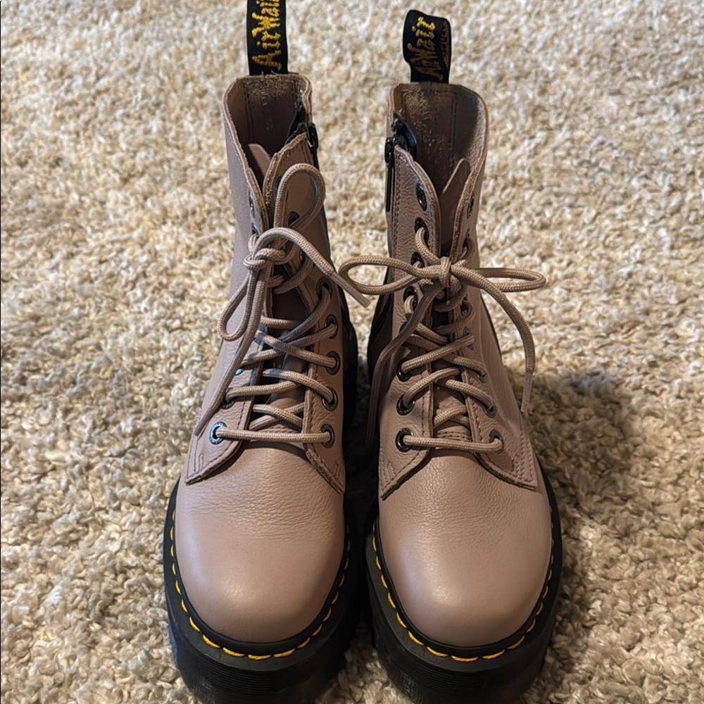Dr. Martens Women's Lace-Up Boots - Beige